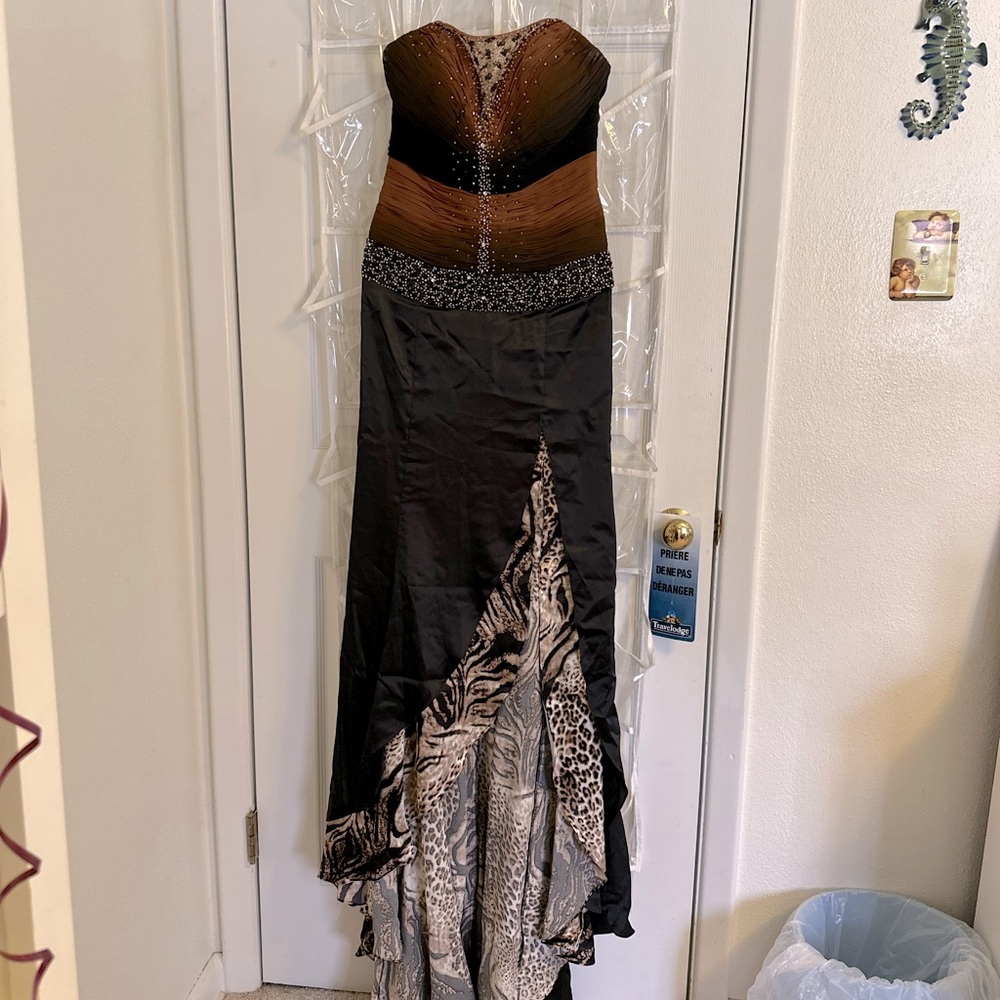 Leopard evening gown